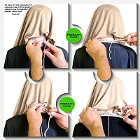 Mehar Hijab's Glamour in Modesty Faeezah Frill Hijab Wheat XXL-thumb4