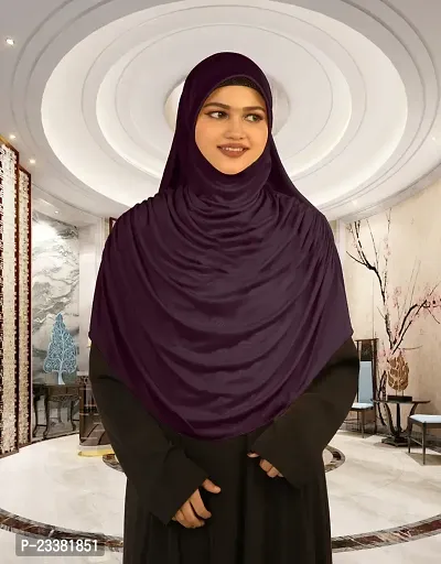 Mehar Hijab's Glamour in Modesty Faeezah Frill Hijab Wildberry XXL-thumb2