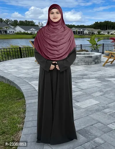Mehar Hijab's Glamour in Modesty Faeezah Frill Hijab Coffee XXL-thumb3