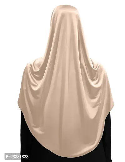 Mehar Hijab's Glamour in Modesty Faeezah Frill Hijab Wheat XXL-thumb4