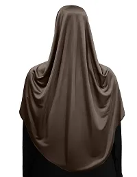 Mehar Hijab's Glamour in Modesty Faeezah Frill Hijab Formal Grey XL-thumb3