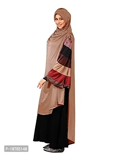 Mehar Hijab's Muslim Modest Women's Stylish Poly Cotton Solid Hijab ULEMA (Dark wheat, XX-Large)-thumb2