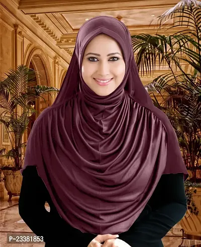 Mehar Hijab's Glamour in Modesty Faeezah Frill Hijab Coffee XXL-thumb0