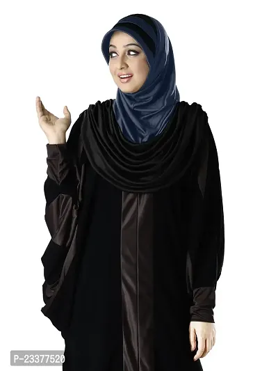 Mehar Hijab's Modest Women's Stylish Dual-Color Modest Fashion AFEEFA HIJAB Black-Grey X Large-thumb0