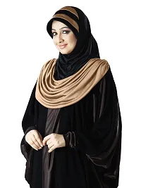 Mehar Hijab's Modest Women's Stylish Dual-Color Modest Fashion AFEEFA HIJAB D Wheat - Black X Large-thumb3