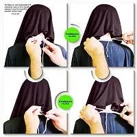 Mehar Hijab's Glamour in Modesty Faeezah Frill Hijab Wildberry XXL-thumb3