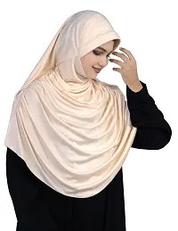 Mehar Hijab's Glamour in Modesty Faeezah Frill Hijab Wheat XXL-thumb1