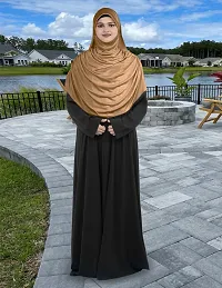 Mehar Hijab's Glamour in Modesty Faeezah Frill Hijab Gold XXL-thumb3