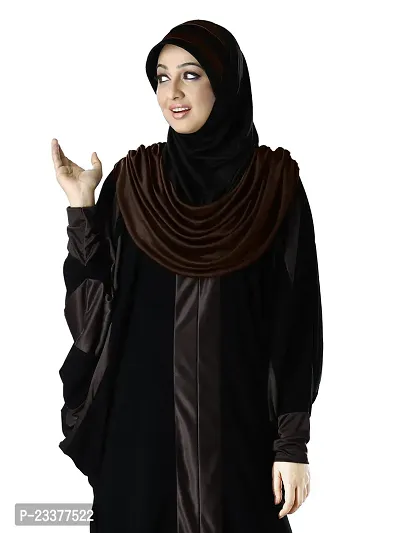 Mehar Hijab's Modest Women's Stylish Dual-Color Modest Fashion AFEEFA HIJAB Cocco - Black X Large