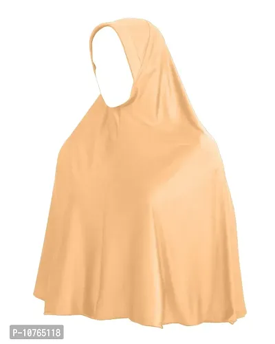 Mehar Hijab's Modest Women's Plain Hijab Solid Polycotton Soft feel good fabric Ma-ale Hijab (Free Size, Skin)-thumb0