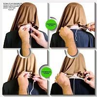 Mehar Hijab's Glamour in Modesty Faeezah Frill Hijab Gold XXL-thumb4