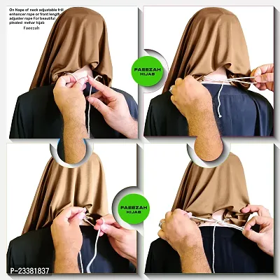 Mehar Hijab's Glamour in Modesty Faeezah Frill Hijab Gold XXL-thumb5