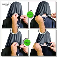 Mehar Hijab's Glamour in Modesty Faeezah Frill Hijab Grey XL-thumb4