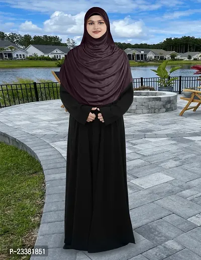 Mehar Hijab's Glamour in Modesty Faeezah Frill Hijab Wildberry XXL-thumb5