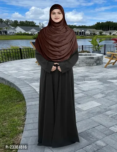 Mehar Hijab's Glamour in Modesty Faeezah Frill Hijab Cocco XL-thumb2