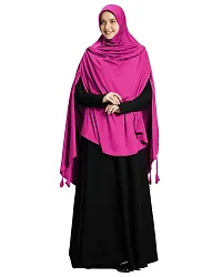 MEHAR HIJAB'S MUSLIM MODEST WOMEN'S STYLISH HIJAB ULEMA DRIP DROP(Pink, X-Large)-thumb1