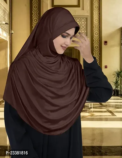 Mehar Hijab's Glamour in Modesty Faeezah Frill Hijab Cocco XL-thumb3