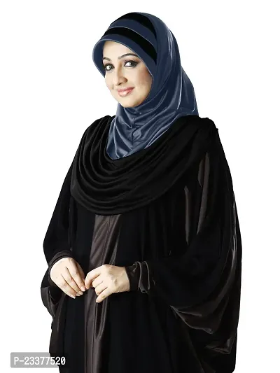 Mehar Hijab's Modest Women's Stylish Dual-Color Modest Fashion AFEEFA HIJAB Black-Grey X Large-thumb4