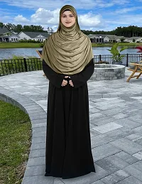 Mehar Hijab's Glamour in Modesty Faeezah Frill Hijab Olive XL-thumb2