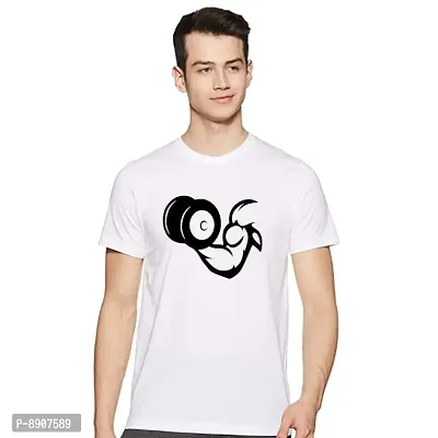 This Is a Casual Polycotton White T-Shirt, Gym Boys Printed T-Shirt-thumb0