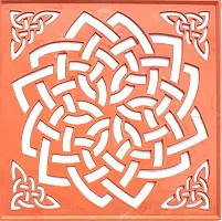 Artonezt Shubh Labh and Flower Design Plastic Rangoli Stencils for Floor Decoration (12x12 inches in Size- Set of 6)-thumb1