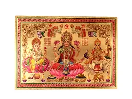 Peel and Stick PVC Decorative Diwali Laxmi Ganesh, Laxmi paduka (Small), Charan Floor Rangoli, Kuber Yantr, Om and Shubh Deepawali Stickers for Home/ Office Diwali Decoration-thumb1