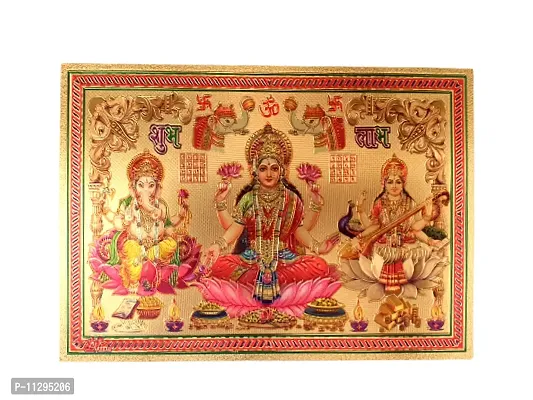 Peel and Stick PVC Decorative Diwali Laxmi Ganesh, Laxmi paduka (Small), Charan Floor Rangoli, Kuber Yantr, Om and Shubh Deepawali Stickers for Home/ Office Diwali Decoration-thumb2