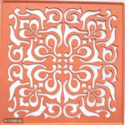 Generic Rangoli Plastic Stencils for Floor Decoration (12x12 inches in Size- Set of 4)-thumb3