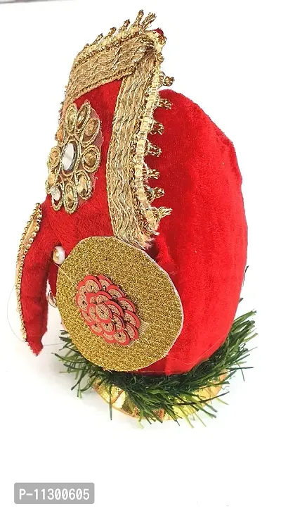 Artonezt Handmade Ganeshji Decorated Coconut Shagun Nariyal with Stand for Pooja, Wedding, Gift & Festive-thumb2