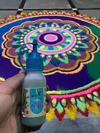 TOTA Rangoli Colour Powder Bottles Kolam Rangoli Powder for Floor Rangoli, Art,Home Decor, Pooja Set of 10 Rangoli Colors in Plastic Squeeze Bottles - 800 Gm, Multicolour-thumb3