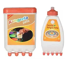 Generic Rangoli Tool kit-1Pack of Rangoli Color Powder/Kolam Powder Bottles for Floor Rangoli Navratri Pongal Pooja Mandir, 2Rangoli Pen, 2Rangoli Fillers, 1Rangeela patta, 1Galicha Patta, 2Rangoli Rollers-thumb3