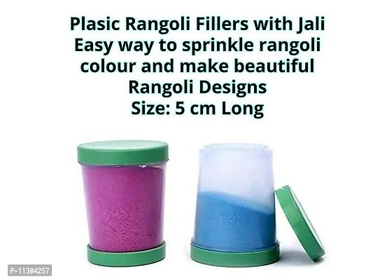 Artonezt Rangoli Making Tool Kit: 16 Rangoli Kolam Color Powder Pack + 1 Rangoli Roller + 2 Plastic Fillers + 1 Dropper +2 Rangoli Pen-thumb5