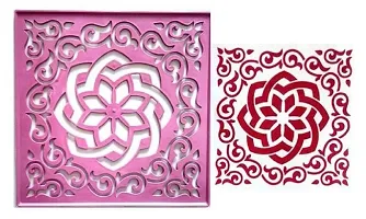 Generic Rangoli Plastic Stencils for Floor Decoration (12x12 inches in Size- Set of 4)-thumb3