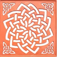 Generic Rangoli Plastic Stencils for Floor Decoration (12x12 inches in Size- Set of 4)-thumb2