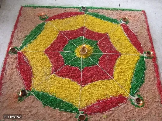 Generic Diwali Rangoli Color/Rangoli Powder Wooden Dust for Home Decor, Festive Celebrations, Rangoli Making, Diwali Decor- Pack of 10-40 gm Each Colour-thumb2
