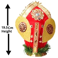 Artonezt Handmade Ganeshji Decorated Coconut Shagun Nariyal with Stand for Pooja, Wedding, Gift & Festive-thumb2