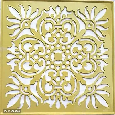 Generic Rangoli Plastic Stencils for Floor Decoration (12x12 inches in Size- Set of 4)-thumb5