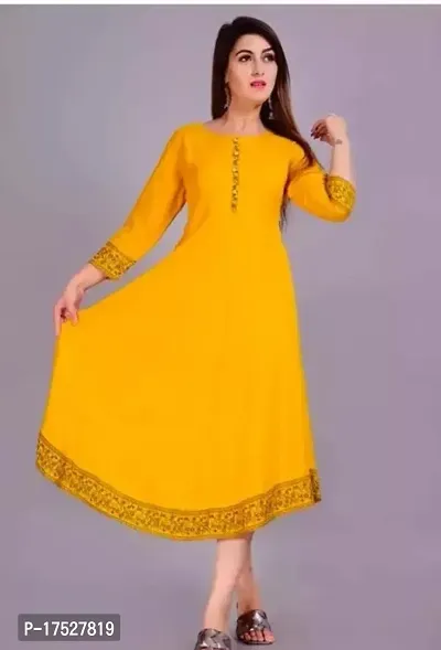 Stylish Rayon Kurta For Women-thumb0