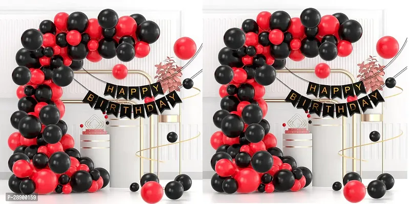 Krido Happy Birthday Decoration SetKit Birthday Decoration for Husband Birthday Decorations for Adults Silver Balloons for Birthday Happy Birthday Decoration for Kids Pack of 122