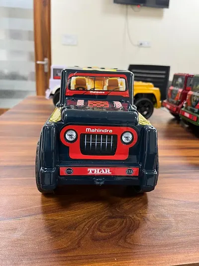 Elegant Plastic Pull Back Thar Jeep Toy For Kids