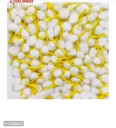 Phool Batti Yellow Batti Kesar Batti Round Phool Batti Handmade Cotton Wicks 1100 Pcs