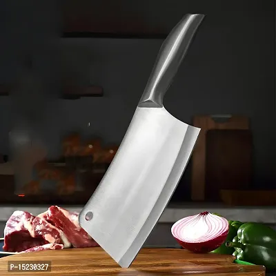 Heavy Duty Blade Meat Cleaver - Butcher Knife use Cutting Meat Chopper Stainless Steel Knife-thumb0