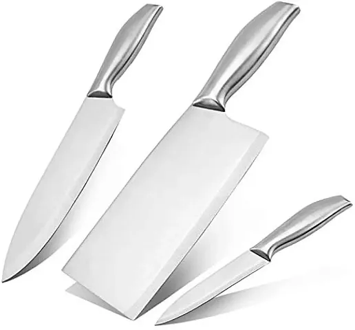 ONICORN Stainless Steel Kitchen Knife, Ultra Sharp Blade Edge with Ergonomic Grip Handle, Meat Chopper, use for Cutting Meat Chopper Vegetable Fruit Home and Restaurant. ( Pack of 2 PCS C-A / C-C)