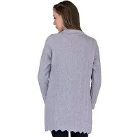 Mithitashu Women V-Neck Full Sleeves Length Cable Button Woolen Wine Cardigan Sweater-thumb1