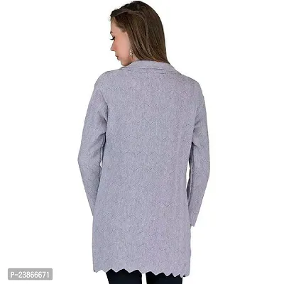 Mithitashu Women V-Neck Full Sleeves Length Cable Button Woolen Wine Cardigan Sweater-thumb2