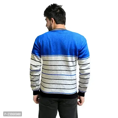 MITHITASHU Mens Winter V Neck Full Sleeves Woolen Multicolor Sweater-thumb2