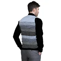 Mithitashu Mens Winter V Neck Desginer Sleeveless Woolen Multicolor Sweater-thumb1