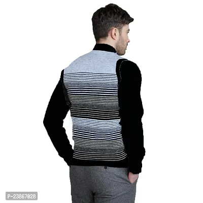 Mithitashu Mens Winter V Neck Desginer Sleeveless Woolen Multicolor Sweater-thumb2
