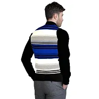Mithitashu Mens Winter V Neck Desginer Sleeveless Woolen Multicolor Sweater-thumb1