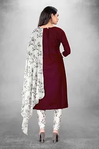 Elegant Maroon Modal Chnaderi Digital Printed Dress Material with Dupatta For Women-thumb4